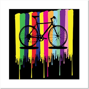 rainbow bicycle Posters and Art